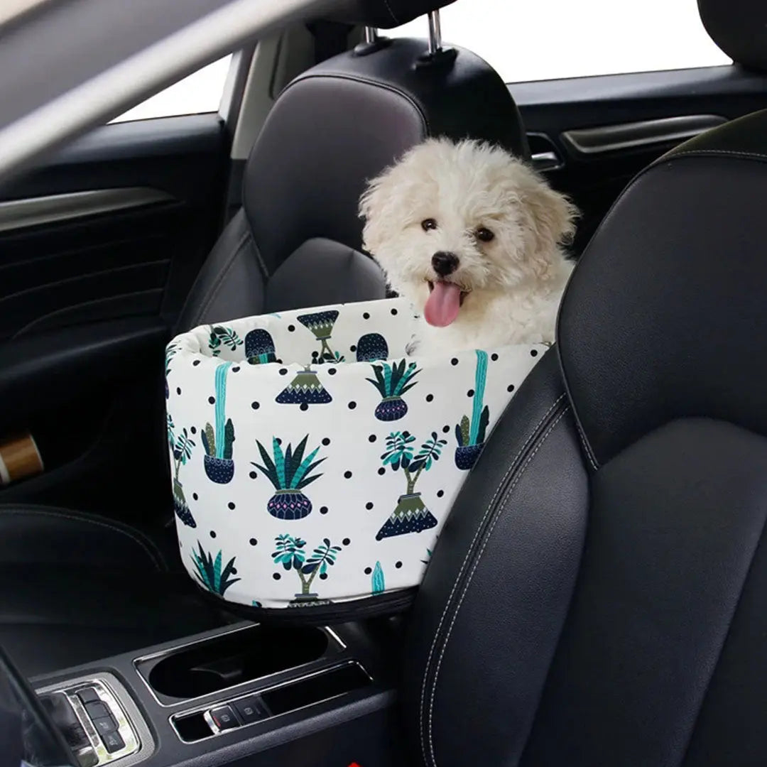 NNEAGS Car Central Control Nest Pet Safety Travel Bed Dog Kennel Portable Washable Pet Bag White NNEAGS