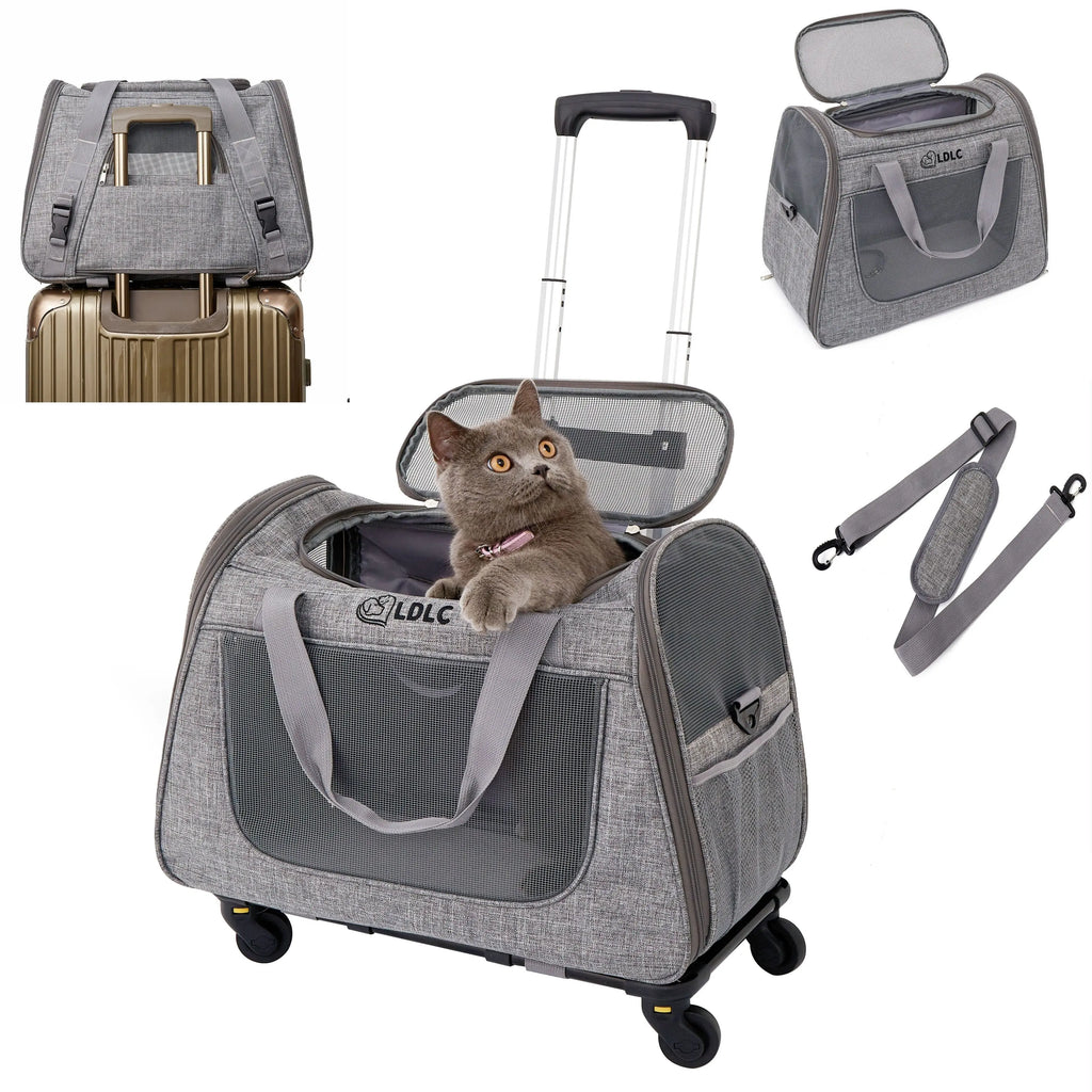 Pet Rolling Carrier with Detachable Wheels TM