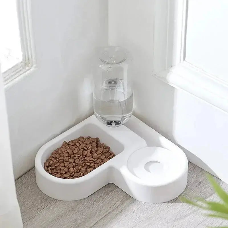 Heart-Shaped Automatic Double Pet Bowl Set OBA