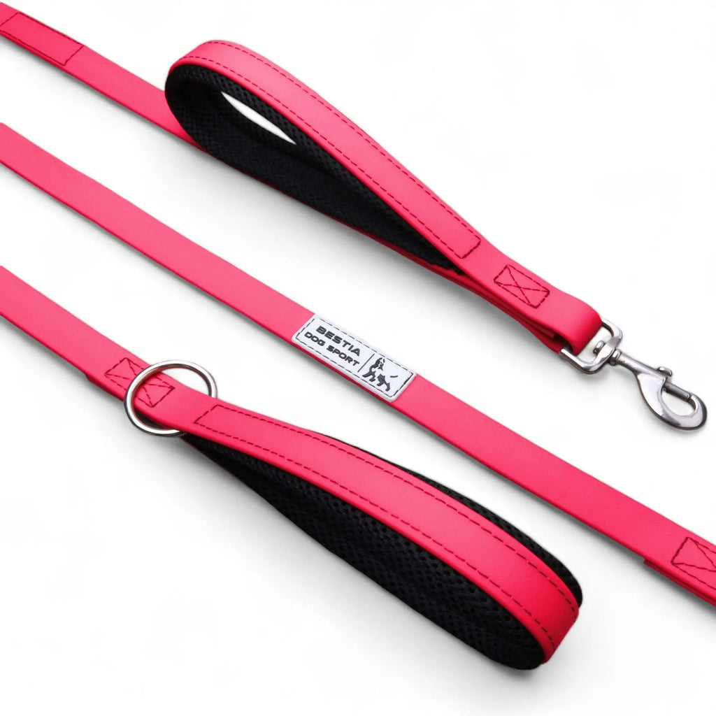 BESTIA DOG SPORT dual handle leash neon pink BESTIA DOG SPORT