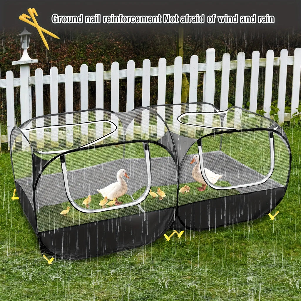 Large Foldable Chicken Pet Cage Tent with Mesh TM