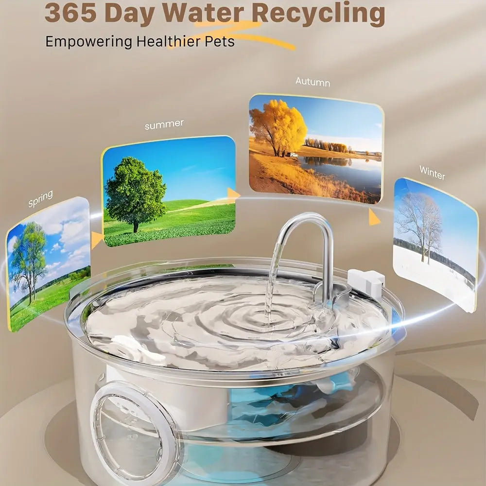 Pet Feeder Dog Water Fountain Stainless Steel TM