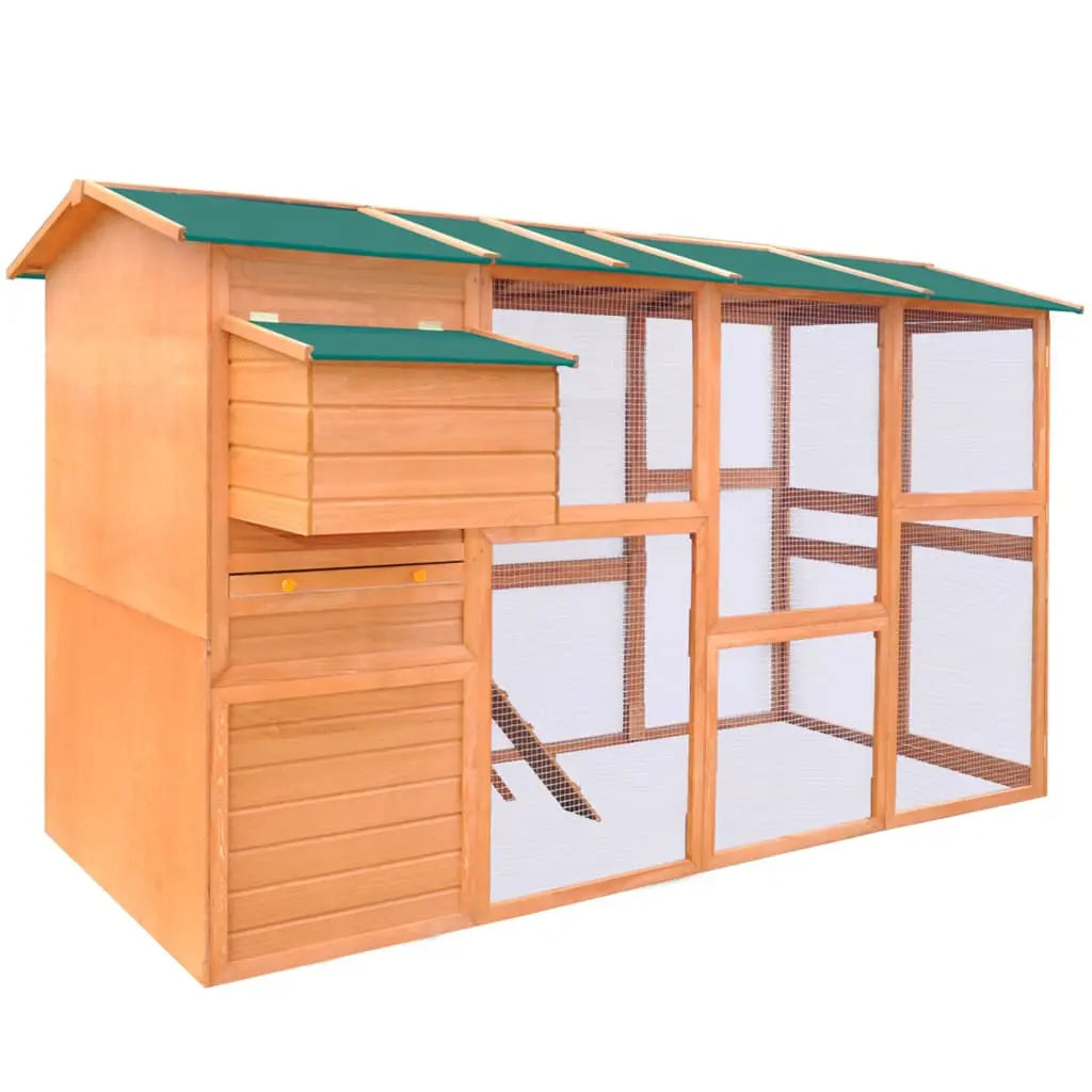 NNEVL Chicken Coop Wood 295x163x170 cm NNEVL