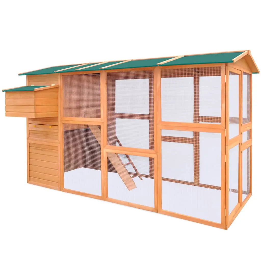 NNEVL Chicken Coop Wood 295x163x170 cm NNEVL
