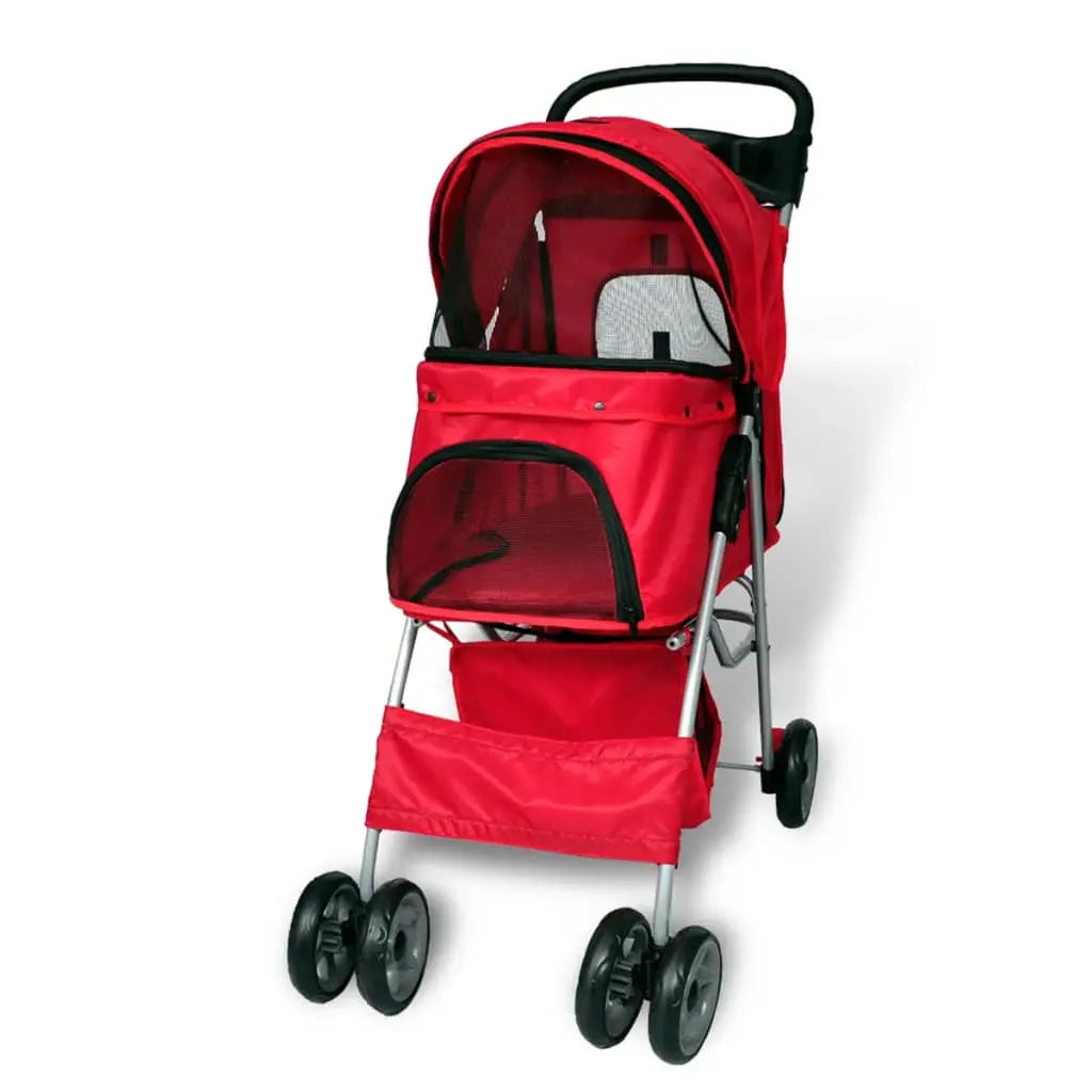 NNEVL Pet Stroller Travel Carrier Red Folding NNEVL