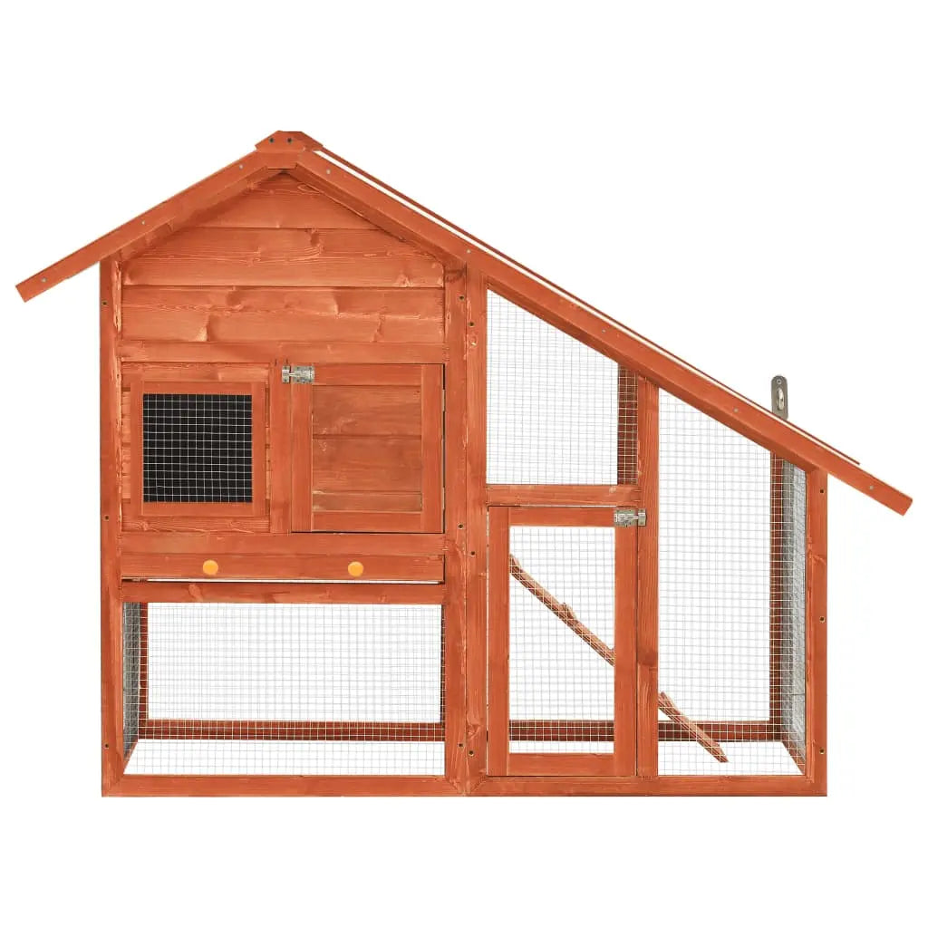 NNEDPE Rabbit Hutch 140x63x120 Cm Solid Firwood NNEDPE