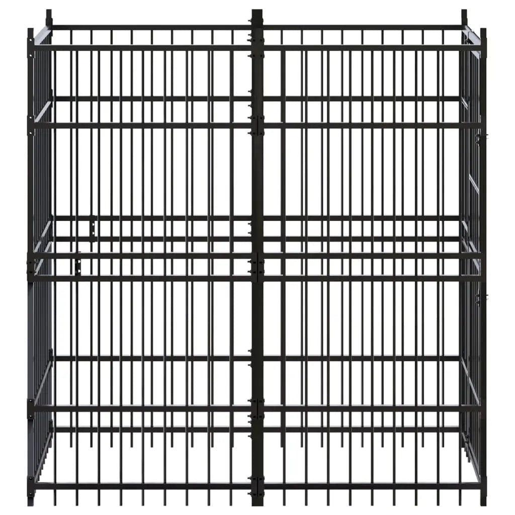 NNEVL Outdoor Dog Kennel Steel 1.84 m² NNEVL