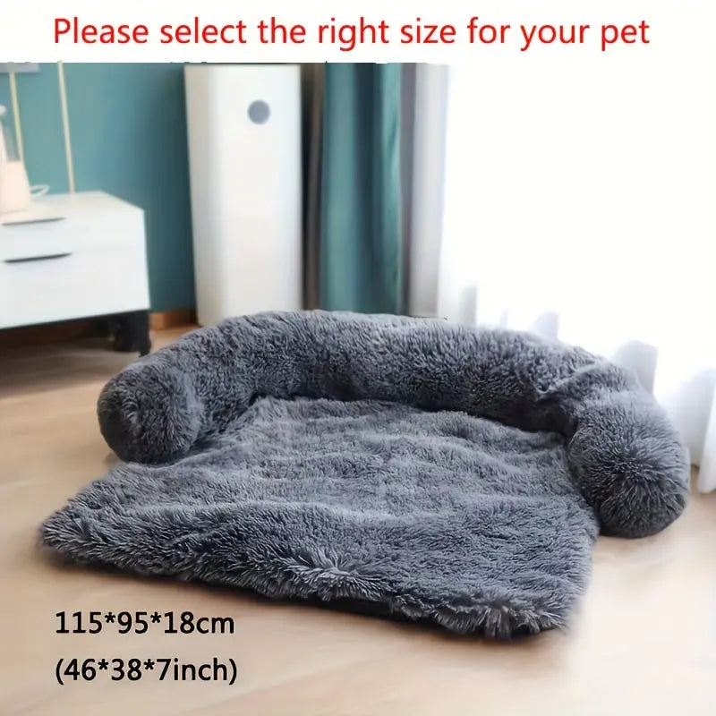 NNETM Pet Plush Sofa Bed with Neck Cushion NNETM