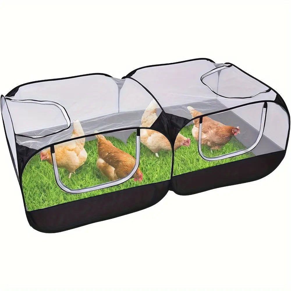 Large Foldable Chicken Pet Cage Tent with Mesh TM