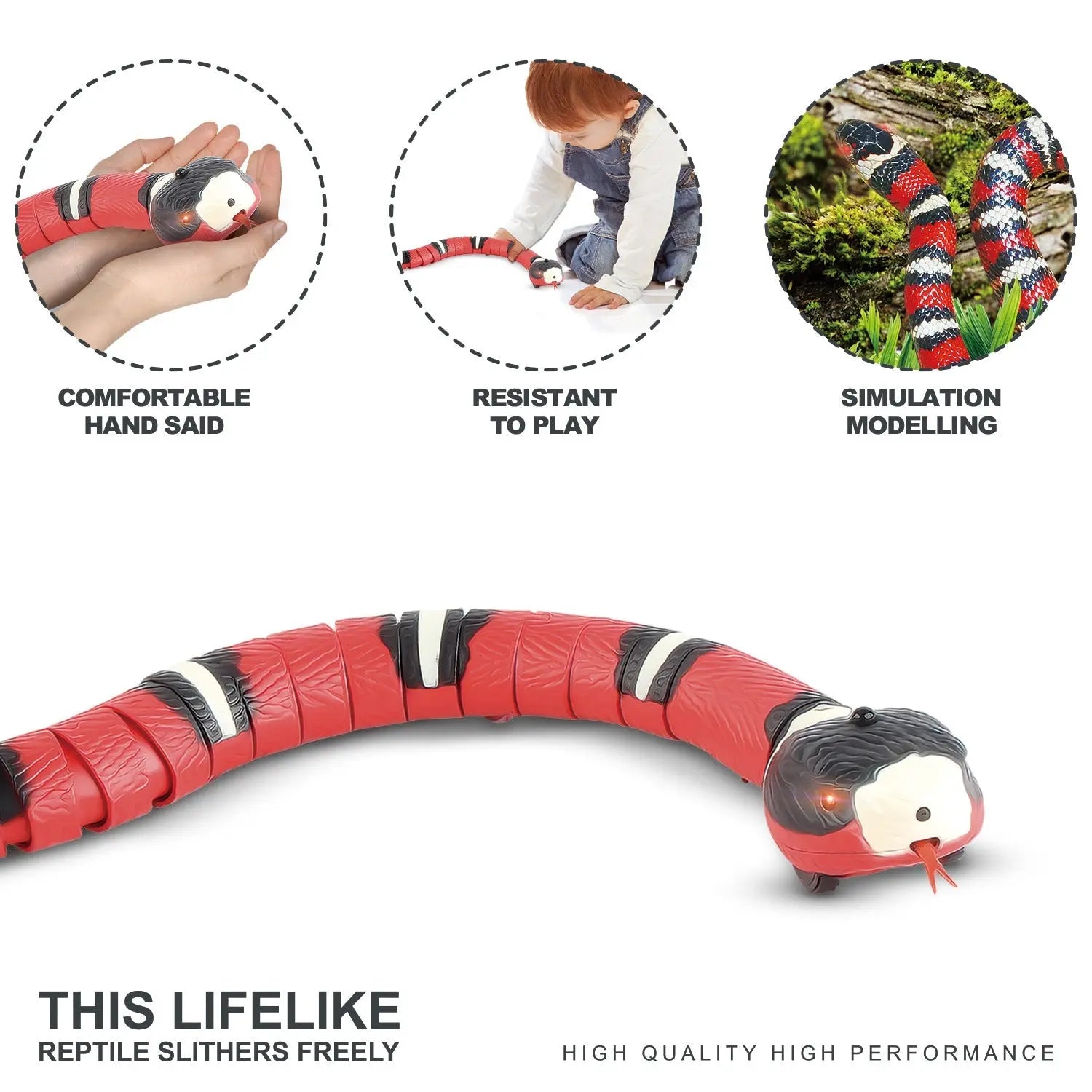 Automatic Smart Sensing Snake Pet Toy Cashymart