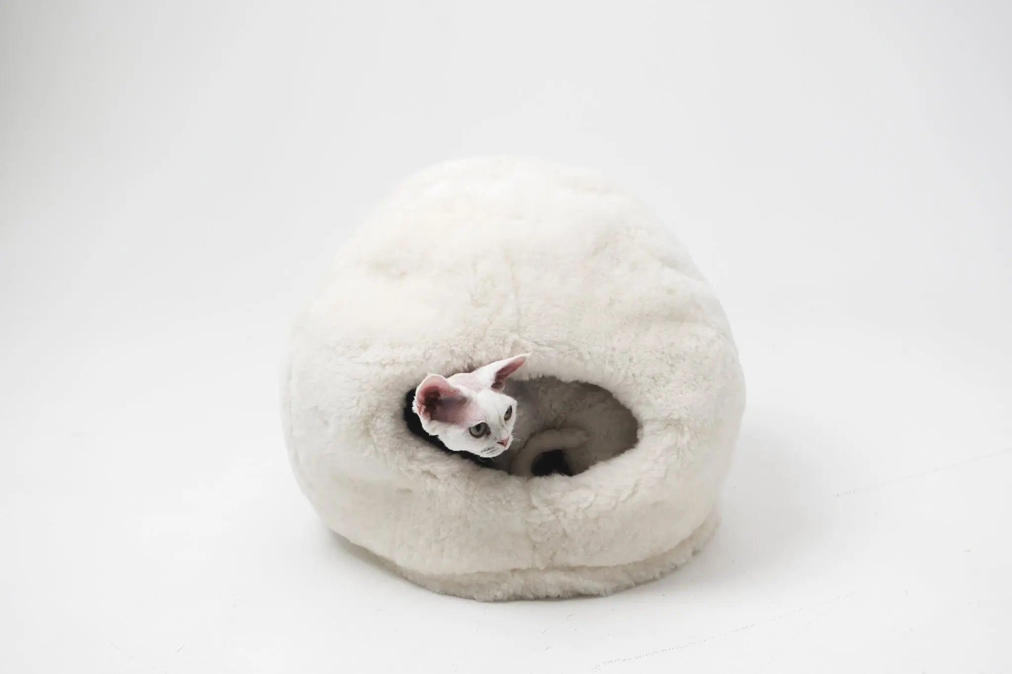 Nest Natural Sheepskin Pet Bed - White MellowConceptStore