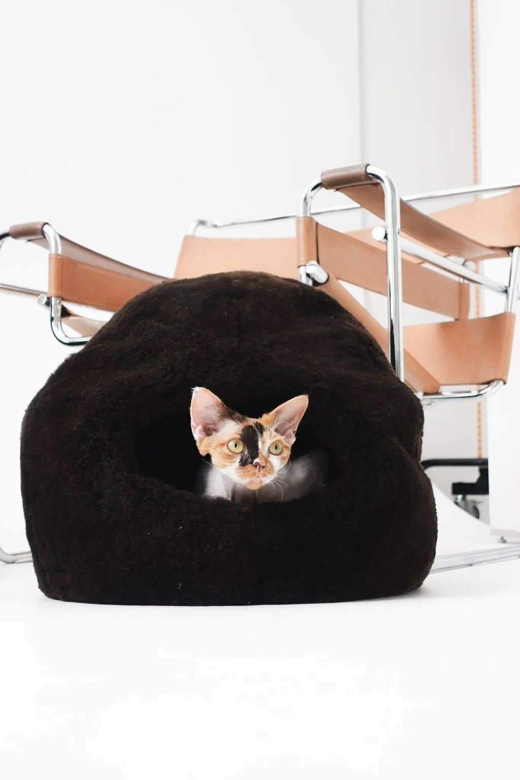Nest Natural Sheepskin Pet Bed - Brown MellowConceptStore