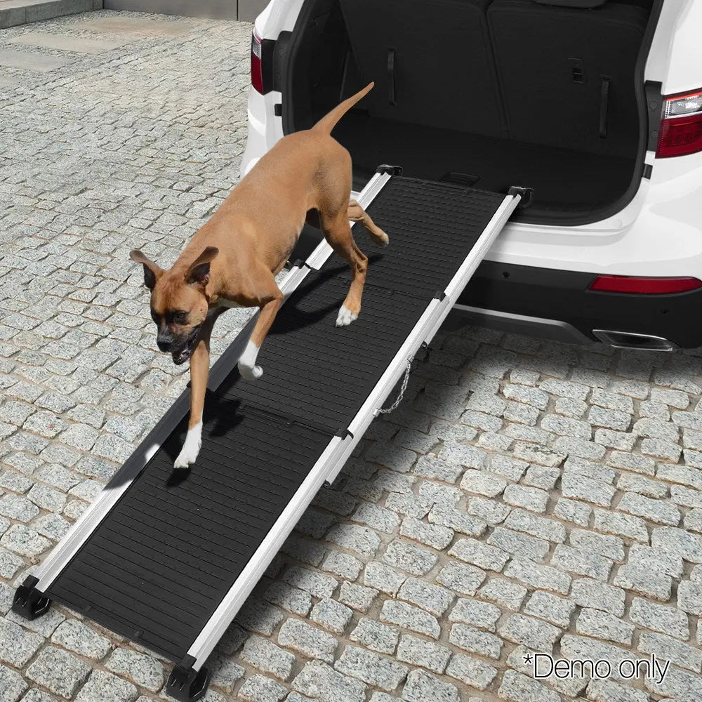 NNEDSZ Deluxe Aluminium Foldable Pet Ramp - Black NNEDSZ