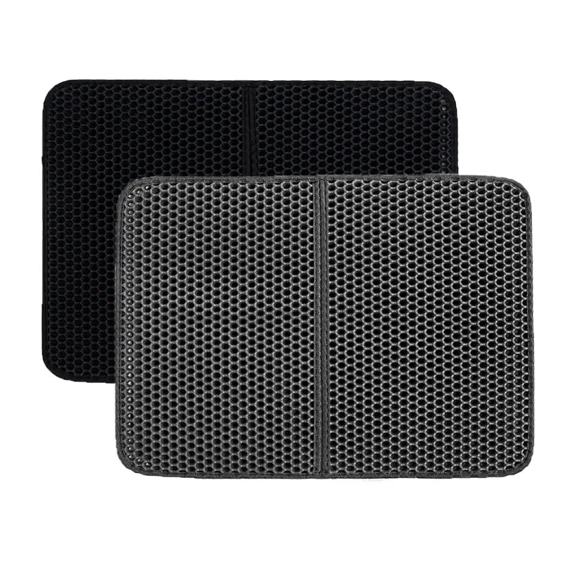 Pet Cat Litter Mat Waterproof EVA Double Layer Cat Litter Trapping Pet Litter Box Mat Clean Pad Products For Cats Accessories OBA