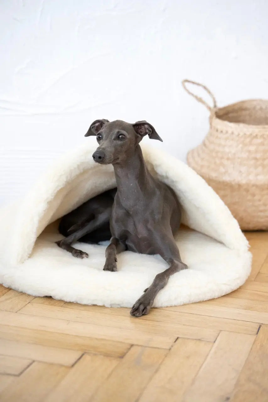 Natural Wool Pet Cave - White Mellow Pet Store