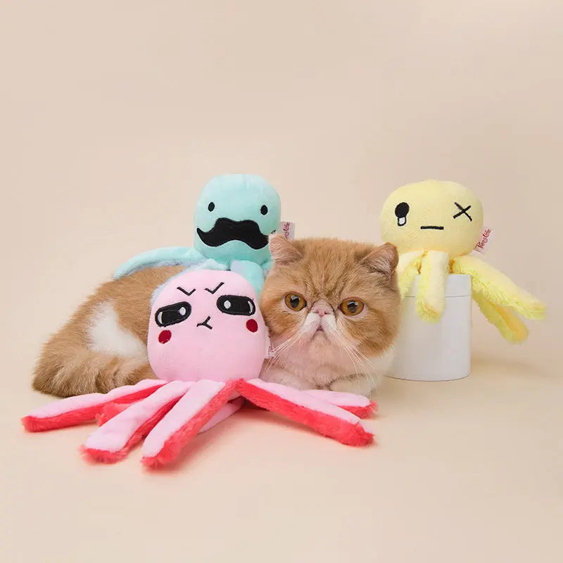 Octopus Plush Pet Chew Toy Cashymart