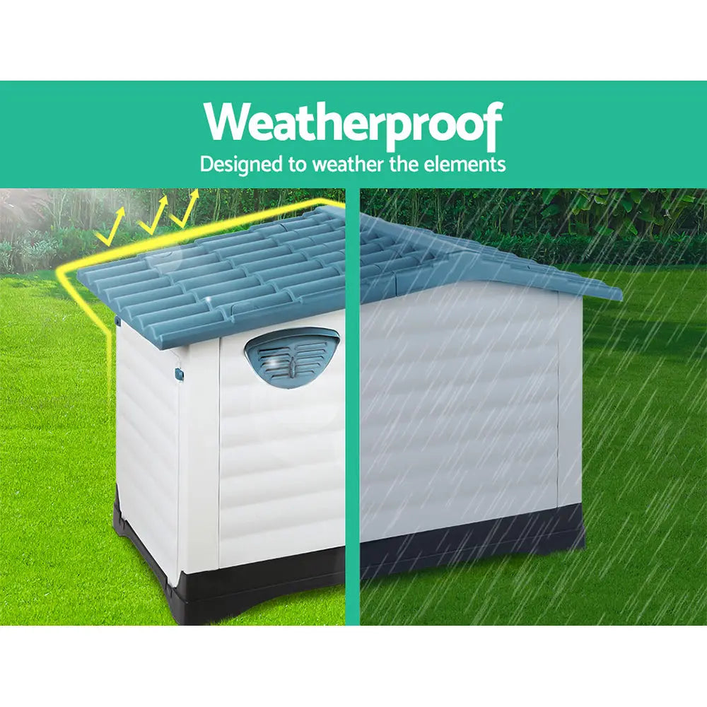 NNEDSZ Weatherproof Pet Kennel - Blue NNEDSZ