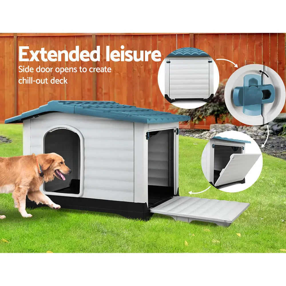 NNEDSZ Weatherproof Pet Kennel - Blue NNEDSZ