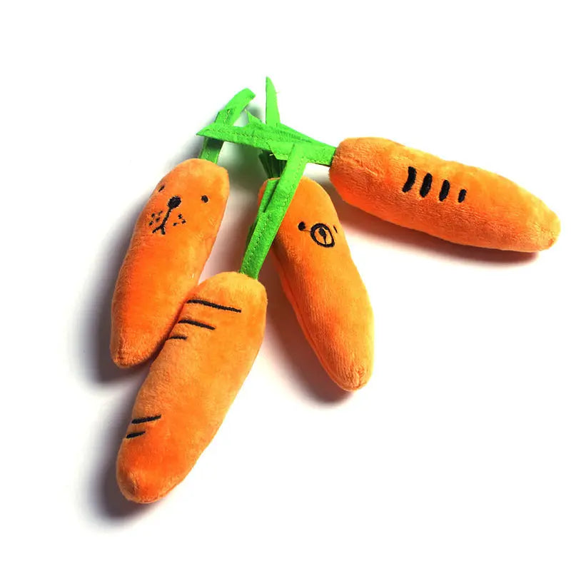 Pet Plush Chew Carrot Toy for Dental Health Cashymart