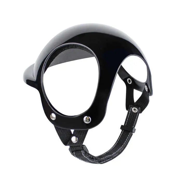 NNEDSZ Size M Black Pet Safety Helmet - Stylish Protective Headgear for Dogs NNEDSZ