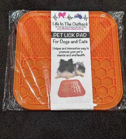 NNEDSZ 1x LIFE IN THE OUTBACK PET LICK PAD - Orange NNEDSZ