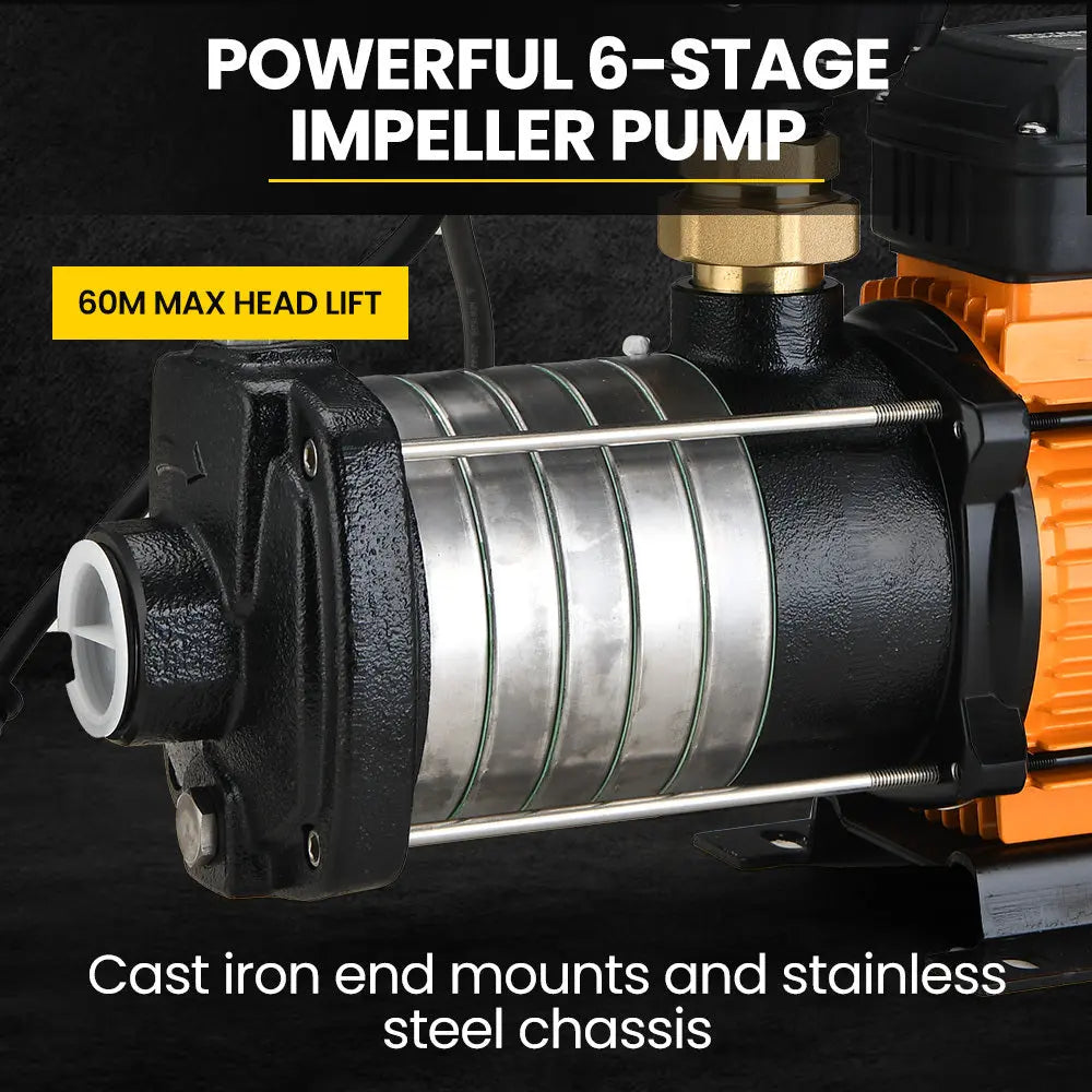 NNEMB Multi-stage Water Hi-pressure Pump with Auto-controller Home Garden Irrigation 6-Stage Electric NNEMB