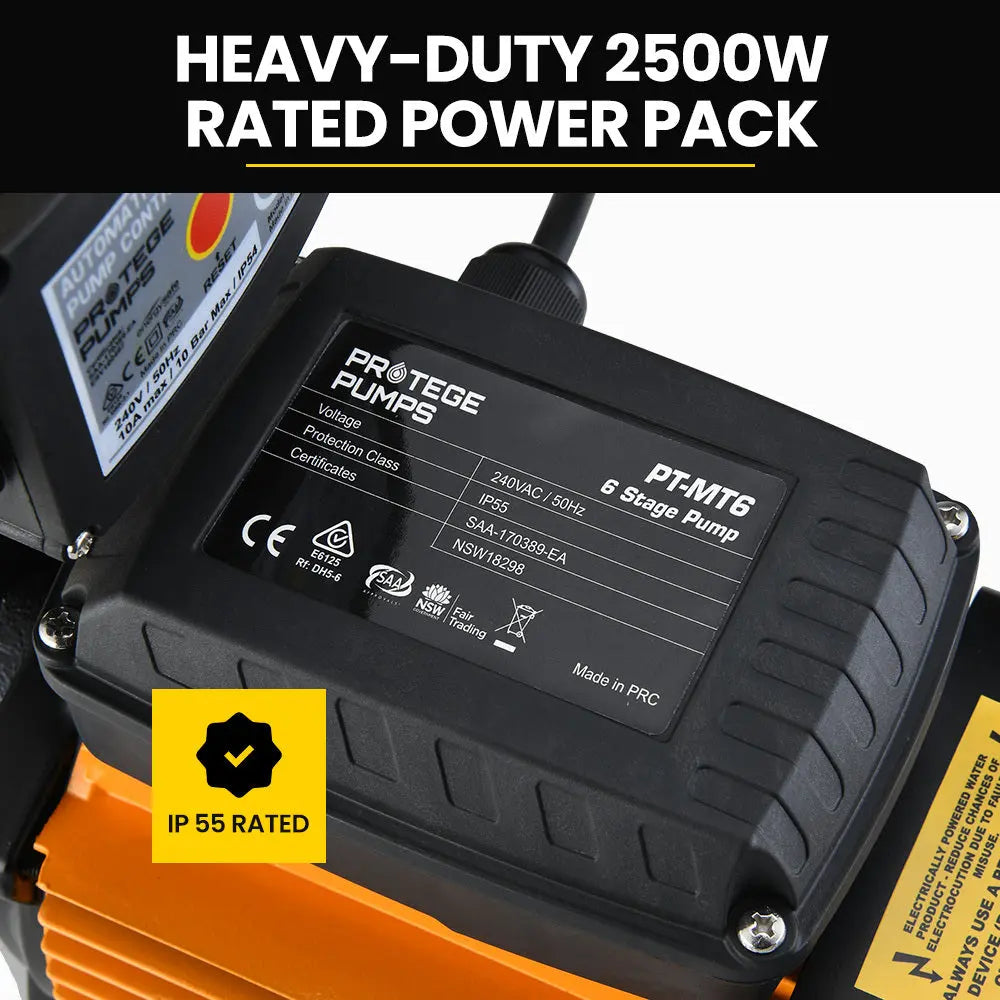 NNEMB Multi-stage Water Hi-pressure Pump with Auto-controller Home Garden Irrigation 6-Stage Electric NNEMB