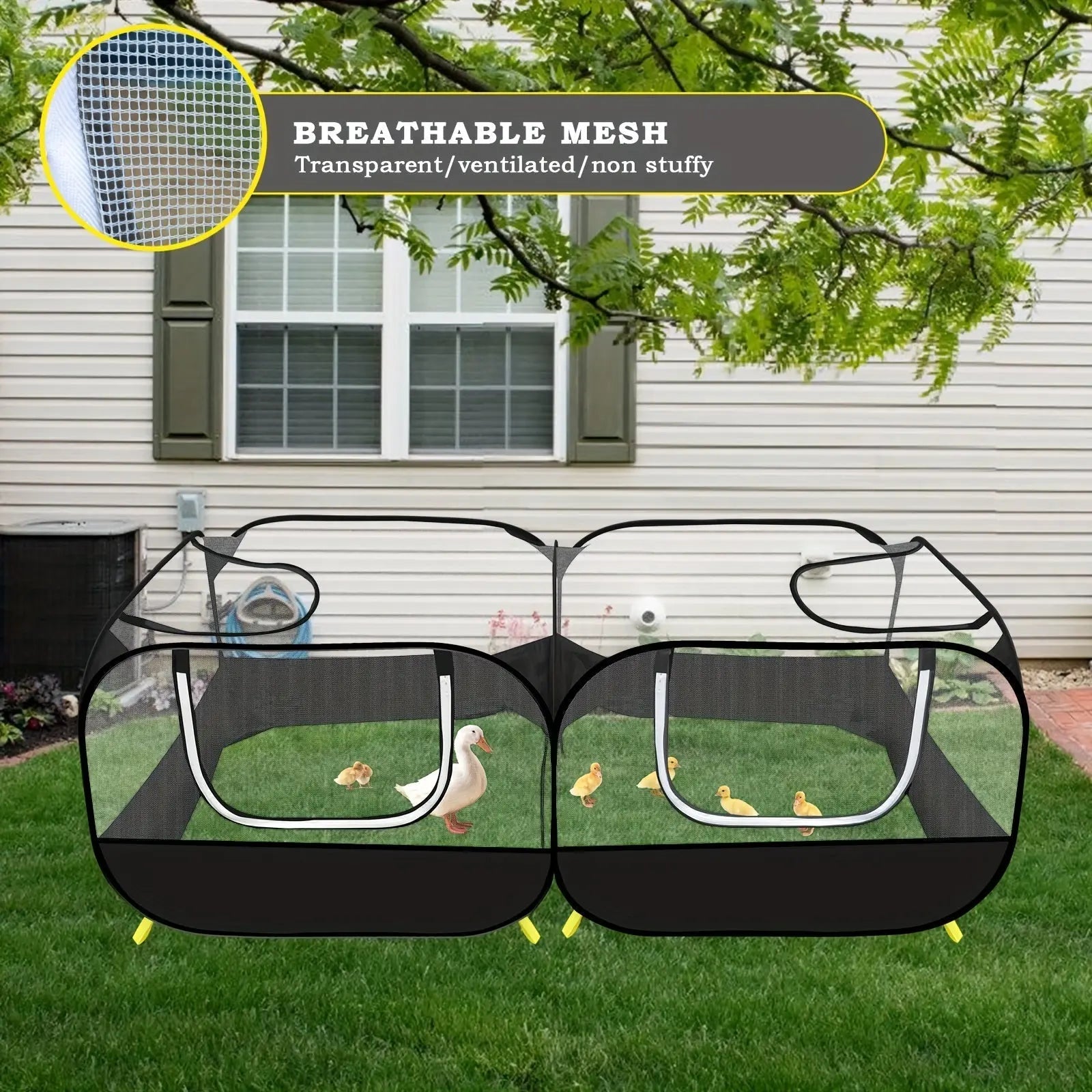 Large Foldable Chicken Pet Cage Tent with Mesh TM