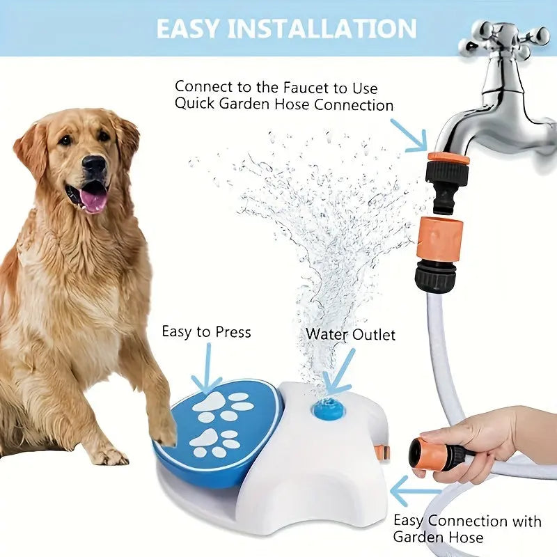 NNETM Pet Step-On Outdoor Water Fountain Toy NNETM