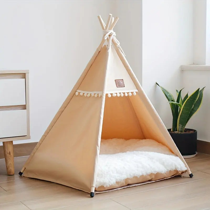 Linen Pet Teepee Bed TM