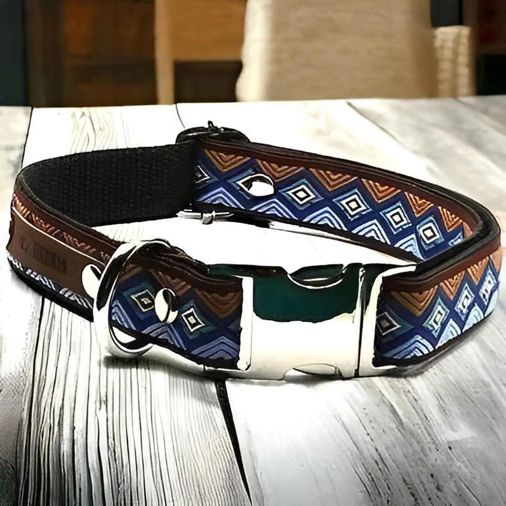 Personalised Cotton Dog Collar for Stylish Medium dogs 🐾 Finnigan's Play Pen