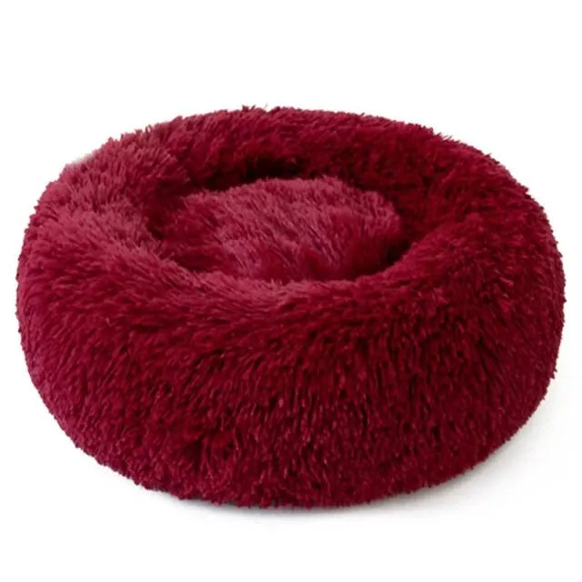 Round Cat Bed Warm Sleeping Cat Nest For Dogs Basket Pet Products Cushion Soft Long Plush Cat Pet Bed Mat Cat House Animals Sofa Vimost Shop