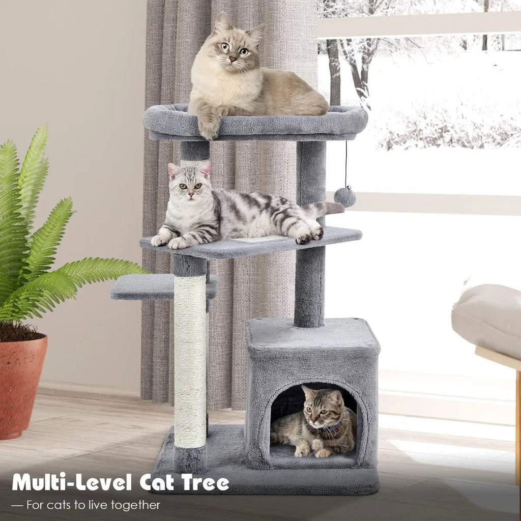 NNECW 4-Layer Cat Tree with Scratching Posts for pet NNECW