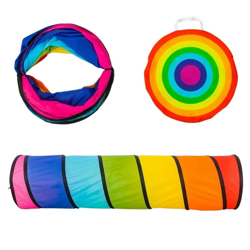 Pop-Up Pet Crawl Tunnel Tent with Toys TM