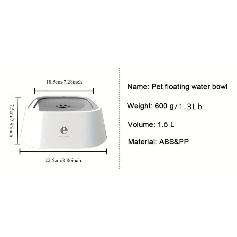 NNETM Non-Spill Anti-Splash Pet Water Bowl for Dogs NNETM